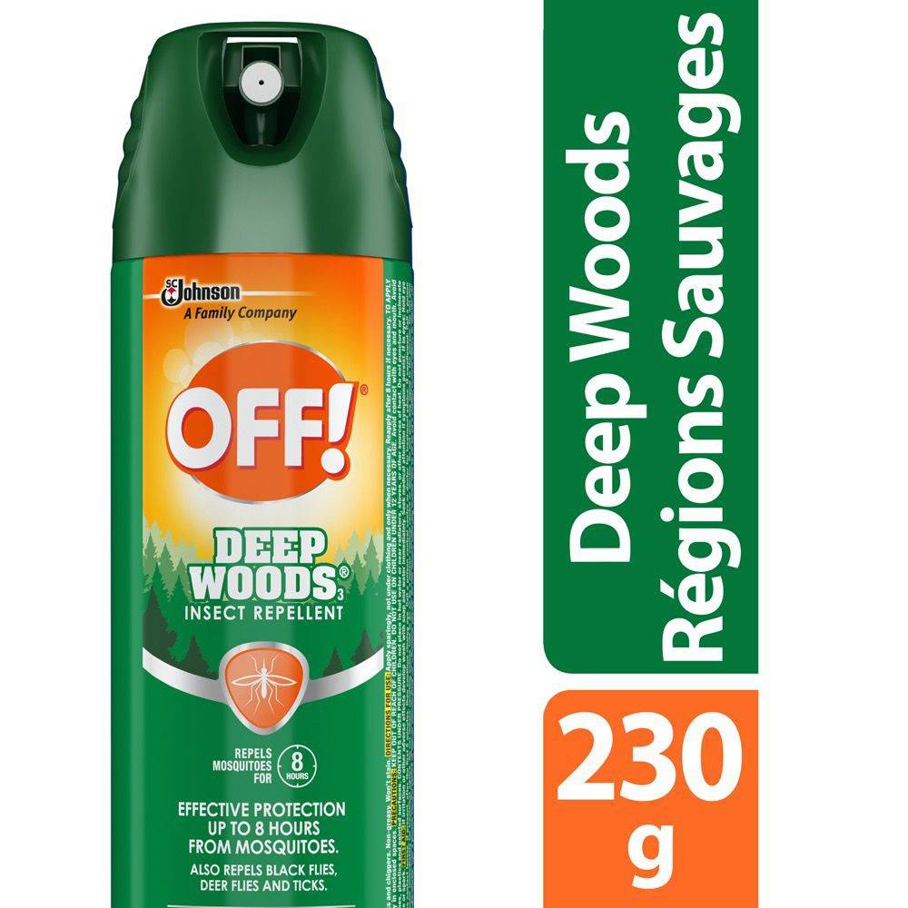 OFF! chasse-moustiques non parfumé en vaporisateur, régions sauvages (230 g) - deep woods insect repellent spray (230 g)