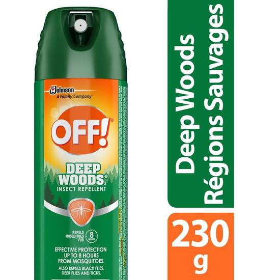 Off! chasse-moustiques non parfumé en vaporisateur, régions sauvages (230 g) - deep woods insect repellent spray (230 g)