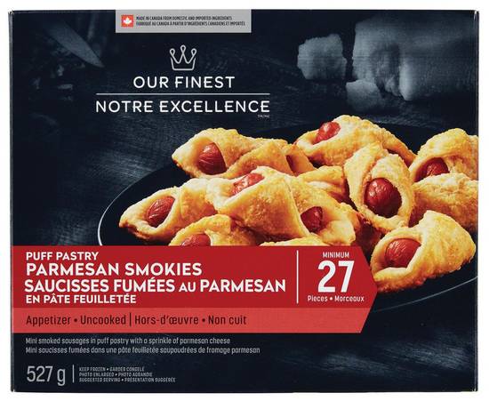 Our Finest Uncooked Parmesan Smokie Bites (27 units)