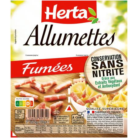 Allumettes Fumées Sans Nitrite HERTA - les 2 barquettes de 75g