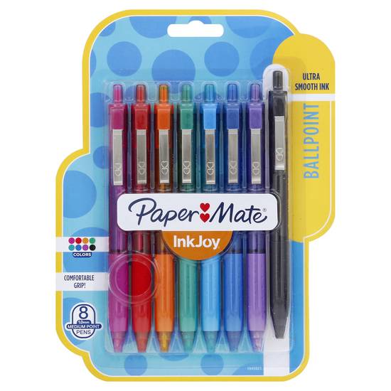 Paper Mate Medium Ballpoint Pens (8 pens)