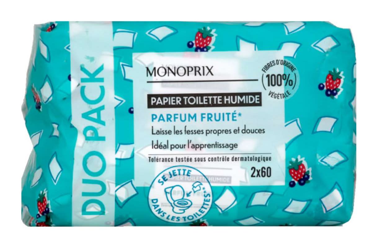 Monoprix - Papier toilette humide (120)