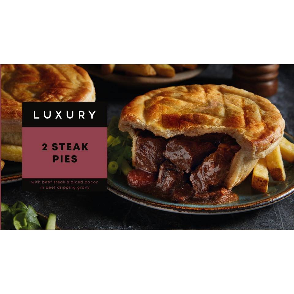 Iceland Luxury 2 Pack Steak Pies