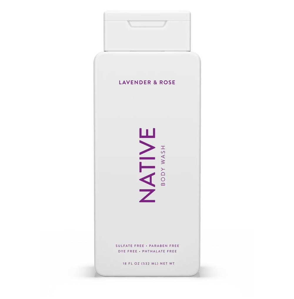 Native Body Wash Lavender & Rose - 18 oz