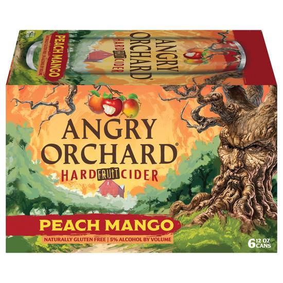 Angry Orchard Peach Mango Hard Fruit Cider (6 ct, 72 fl oz)