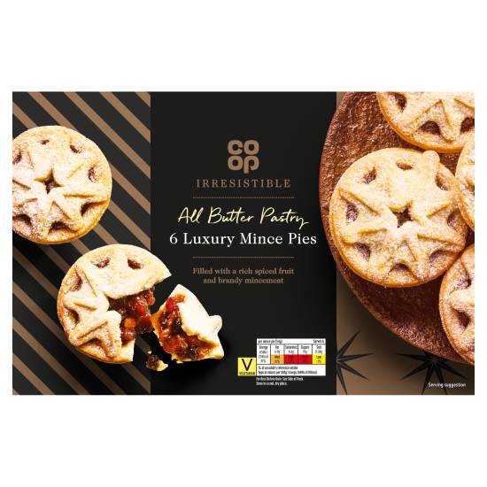 Co-op Irresistible All Butter Pastry Luxury Mince Pies (6 pack)