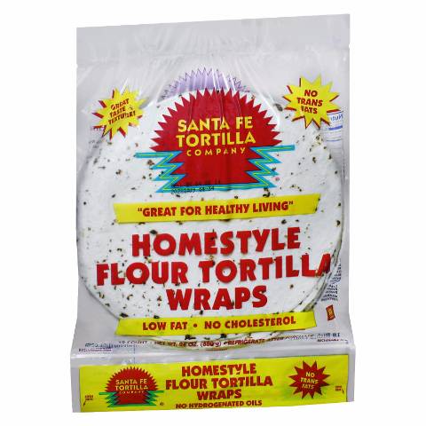 Santa Fe Tortilla Company Homestyle Flour Tortilla Wraps (24 oz, 12 ct)