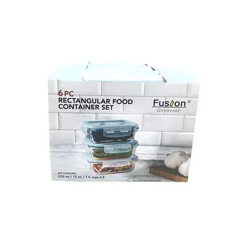 Fusion Gourmet Rectangular Food Container Set (3 ct)
