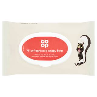 Co-op 75 Unfragranced Nappy Bags