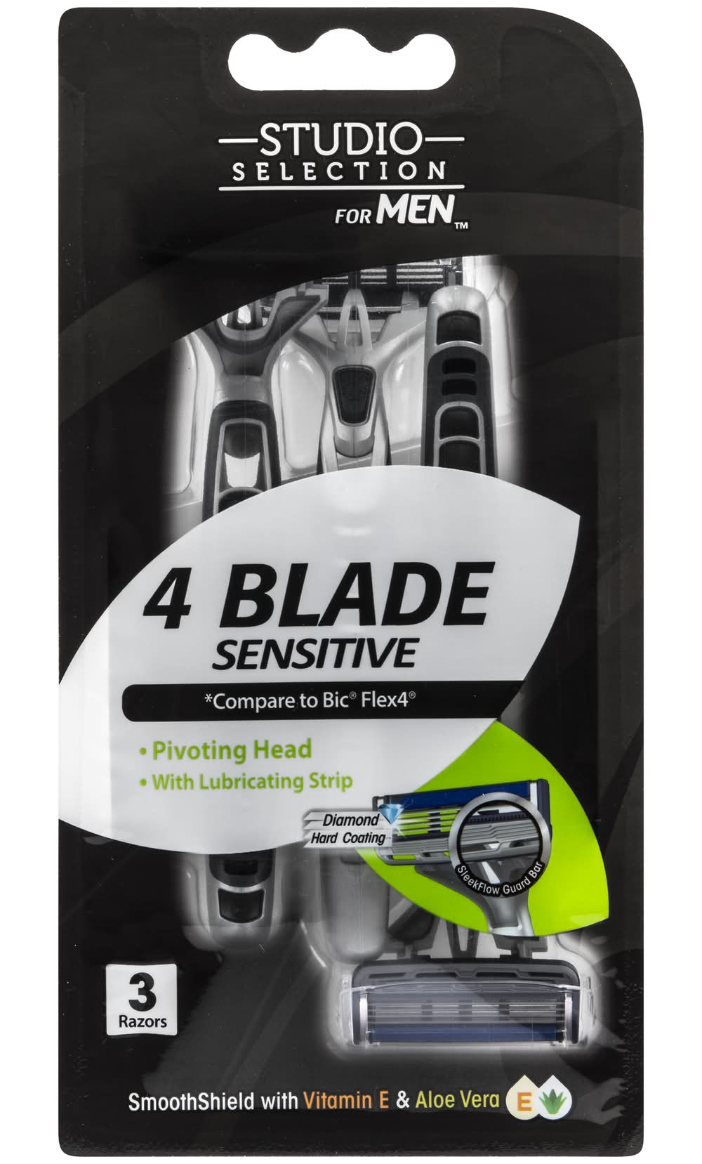 Studio Selection 4 Blade Sensitive Razors (3 ct)