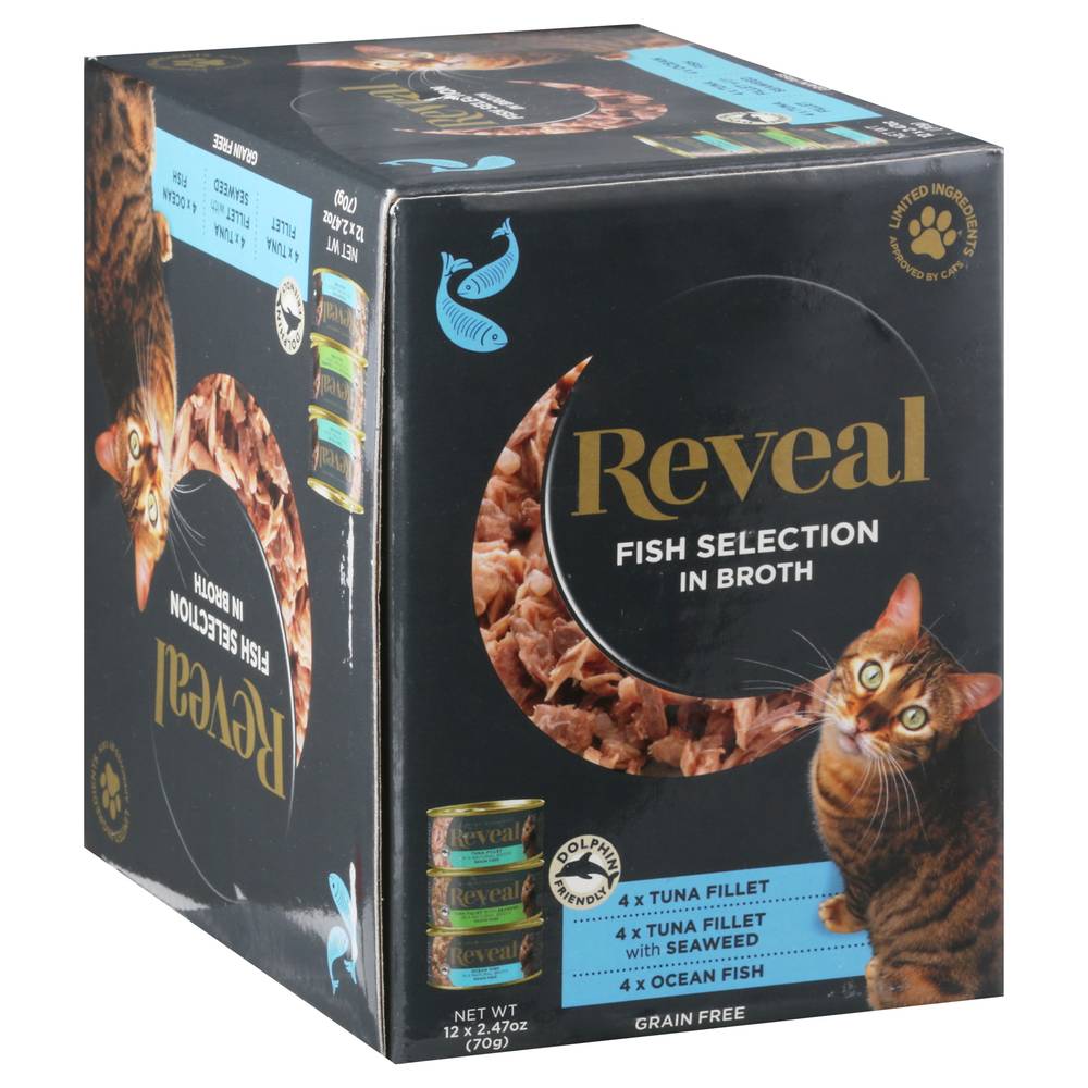 Reveal Pet Food Grain Free Fish Selection in Broth Cat Food (1.86 lbs)