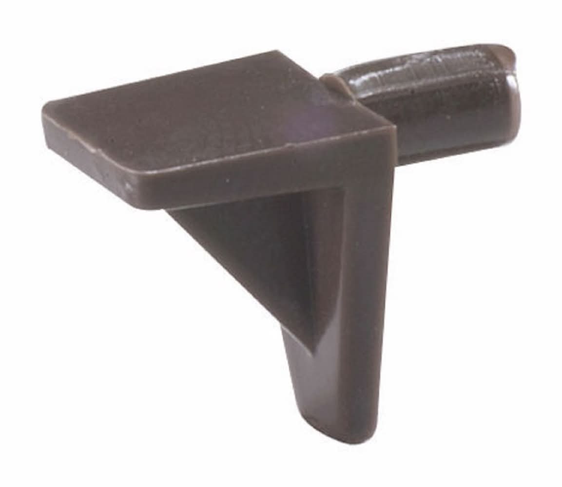 Onward 0.6 In. H X 0.39 In. W X .39 In. D Brown Plastic Shelf Clips