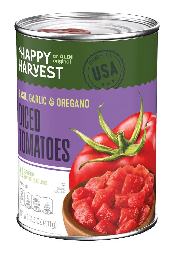 Happy Harvest Diced Tomatoes, Basil Garlic & Oregano (14.5 oz)