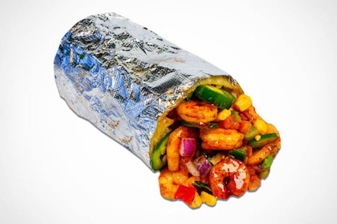 SWEET CHILI PINEAPPLE SHRIMP BURRITO