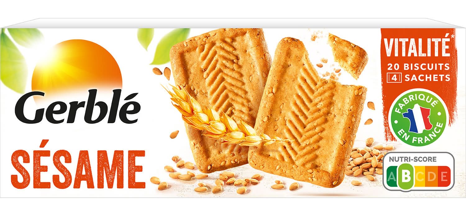 Gerblé - Vitalité biscuit sésame riche en fibres et vitamines (4 x 5)