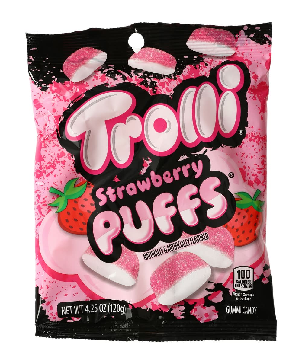 Trolli® Strawberry Puffs 4oz Candy Bag