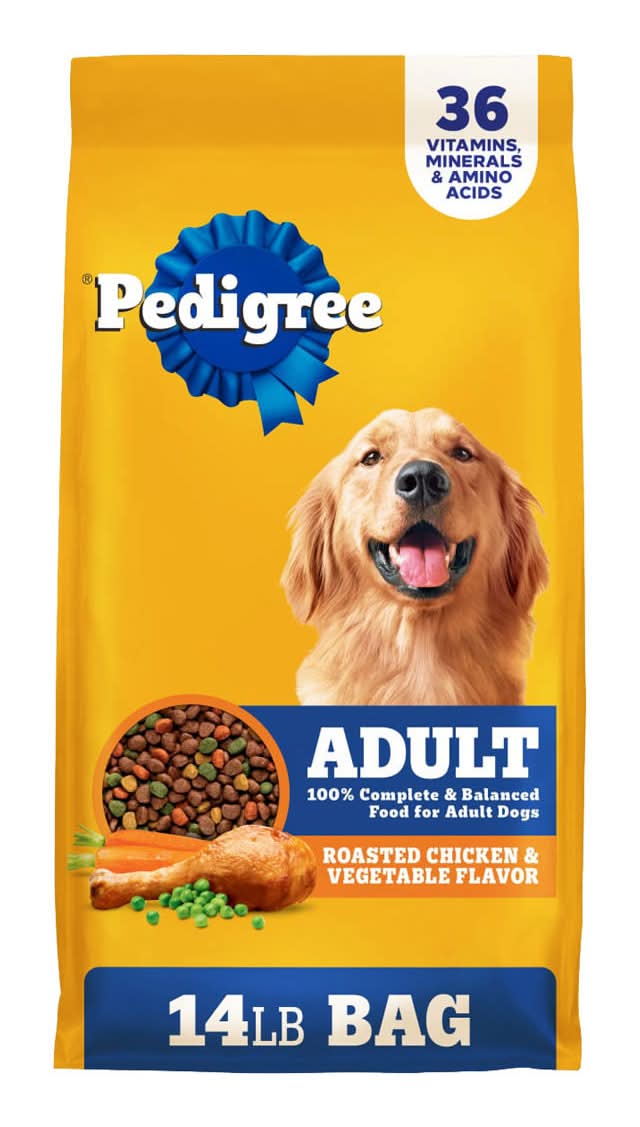 Pedigree Adult Dry Dog Food Roasted Chicken & Vegetable Flavor 14 Lb. Bag