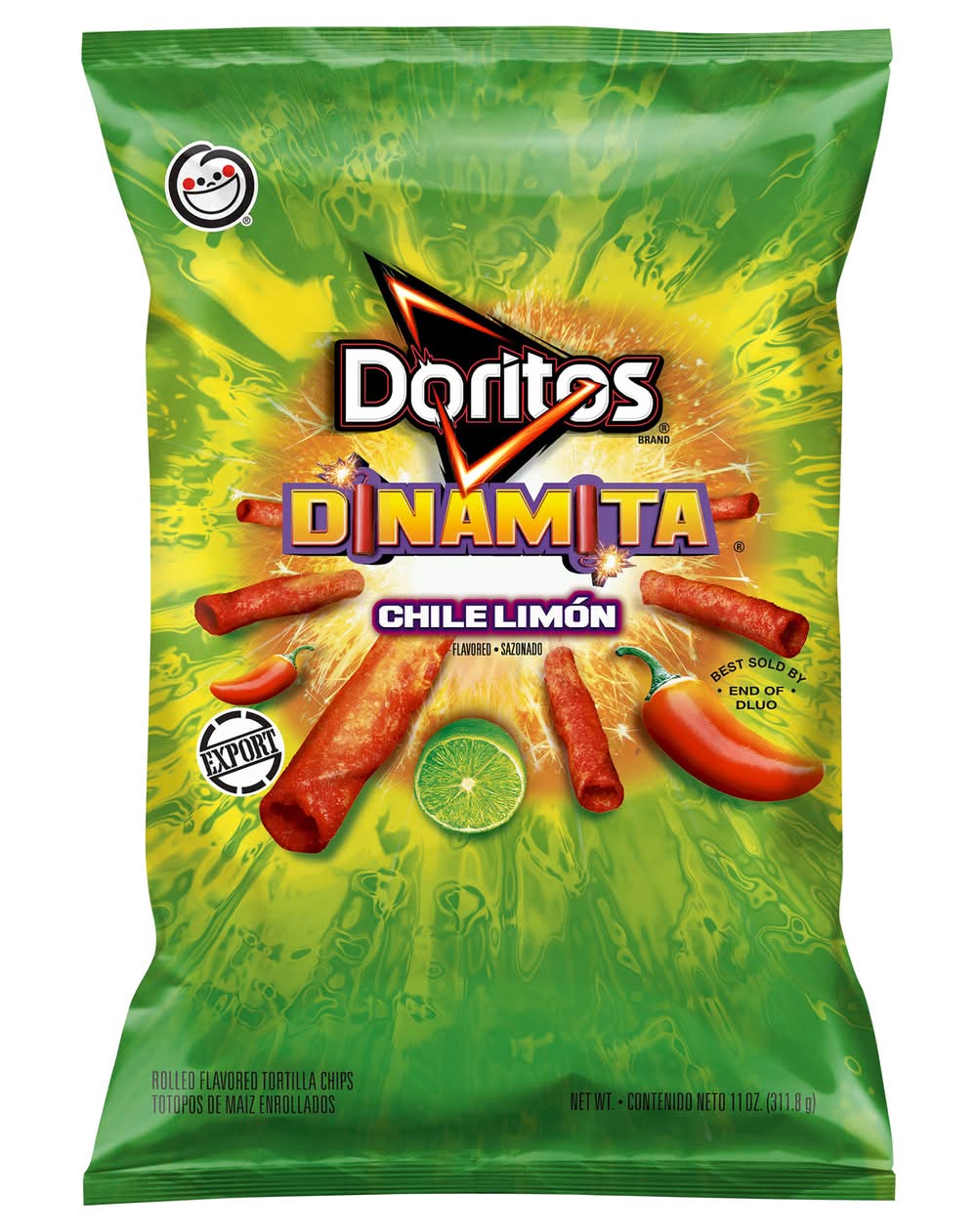 Doritos Dinamita Rolled Tortilla Chips, Chile Limon (11 oz)