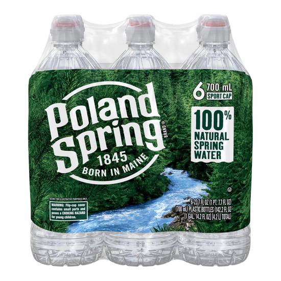 Poland Spring Sport Cap Spring Water (6 ct, 142.2 fl oz)