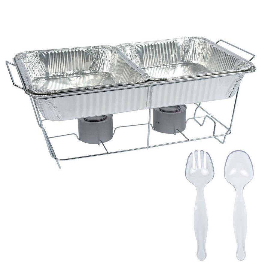 Party City Chafing Dish Buffet Set (11 3/4in x 9 3/8in /silver)