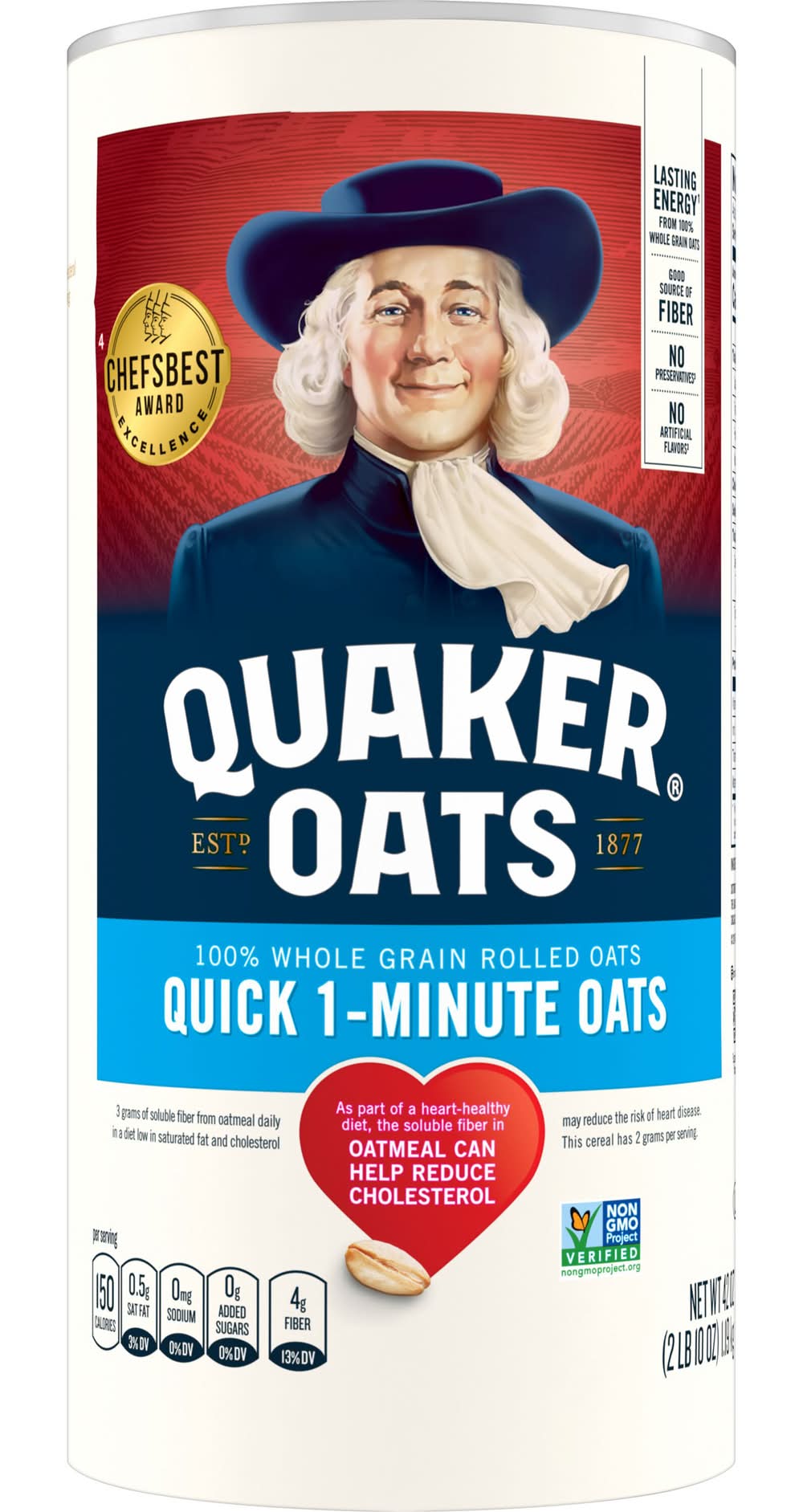 Quaker Quick 1-minute Whole Grain Rolled Oats (42 oz)