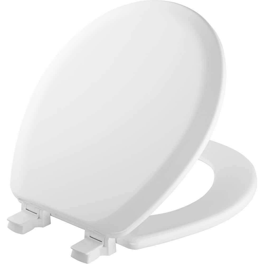 Bemis Richfield Round Enameled Wood Closed Front Toilet Seat, White