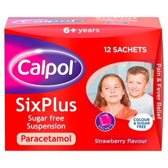 Calpol Sixplus Suspension Paracetamol Sachets (strawberry)