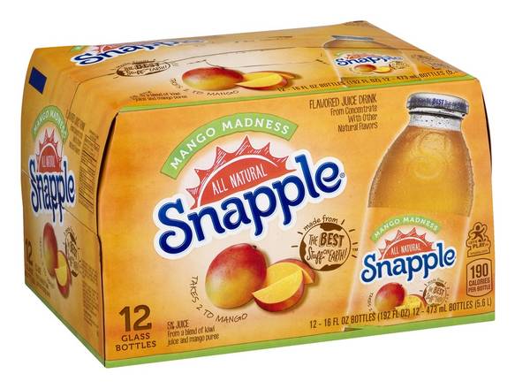 Snapple All Natural Mango Madness Juice (12 ct, 16 fl oz)