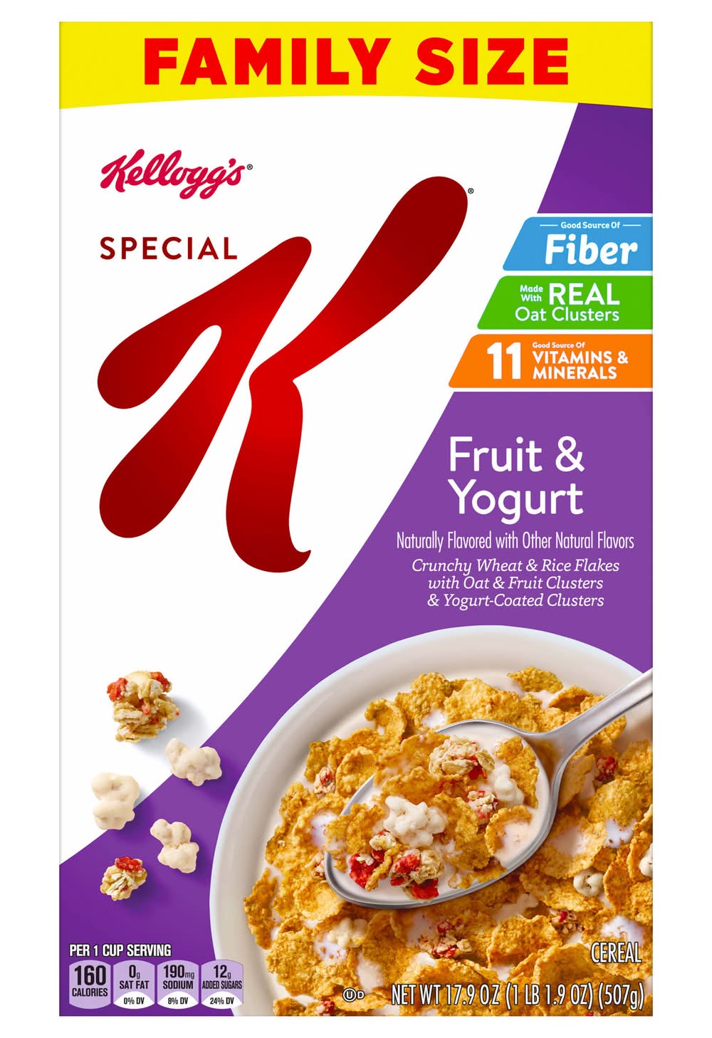 Kellogg's Special K Breakfast Cereal Family Size, Fruit & Yogurt (17.9 oz)