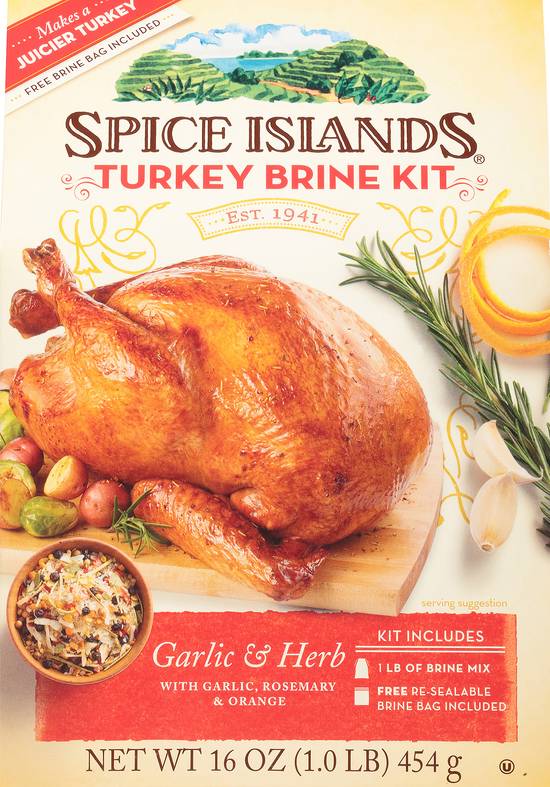 Spice Islands Garlic & Herb Turkey Brine Kit 16 oz. Pack