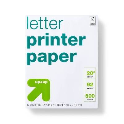 up&up Letter Printer Paper, 8.5 x 11 Inches, White (500 ct)