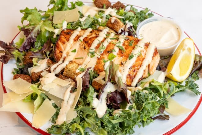 Grilled Salmon Caesar