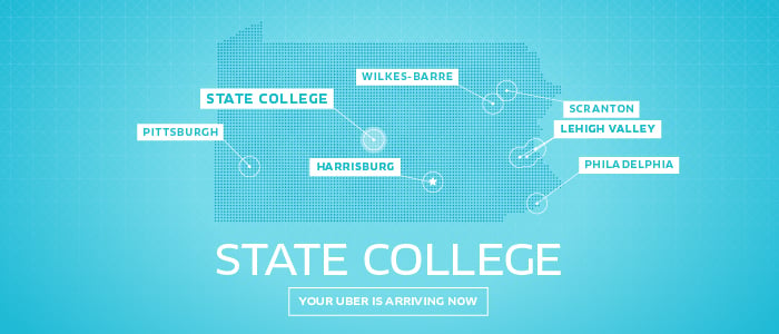 State College, your Uber is arriving!