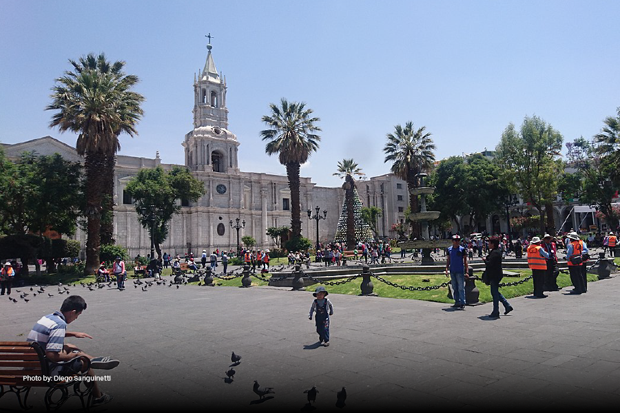 La Plaza de Armas en Arequipa