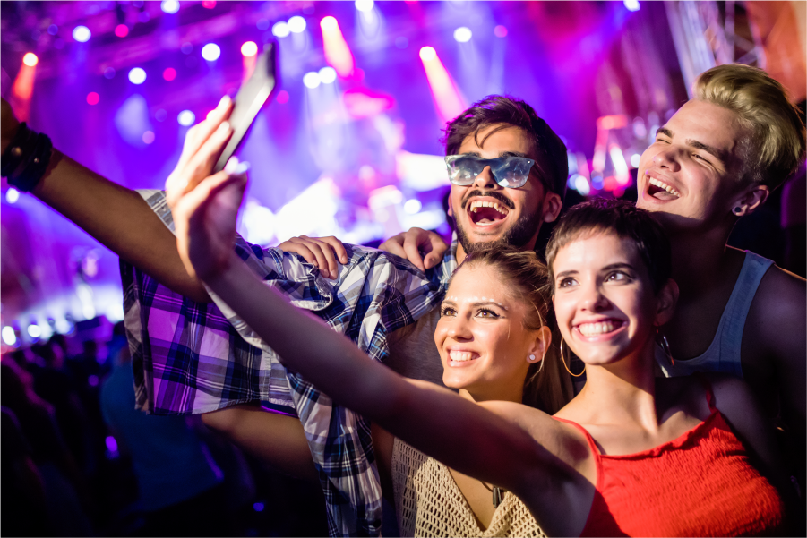 Amigos sacando un selfie