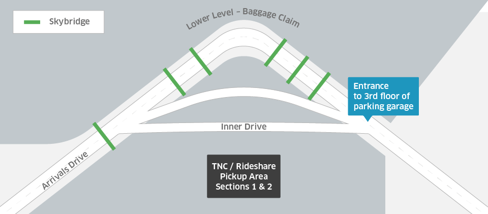 Sea-Tac Airport uberX and uberPOOL pickup zone