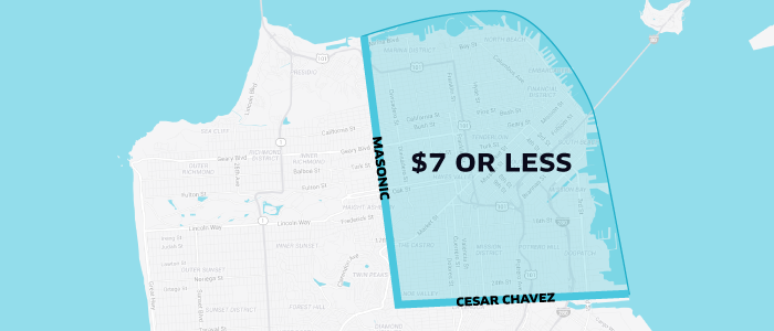 uberPOOL Northeast $7 or Less