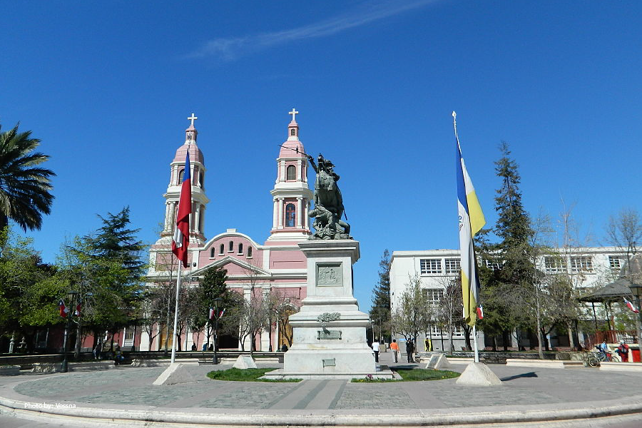 La plaza los Héroes en Rancagua