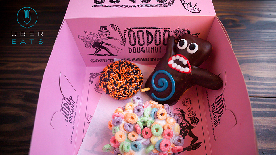Voodoo Doughnut On Demand (and Free) with UberEATS