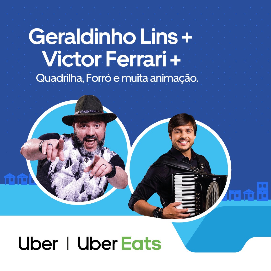 Atrações Principais do Arraiá 2.0: Geraldinho Lins e Victor Ferrari