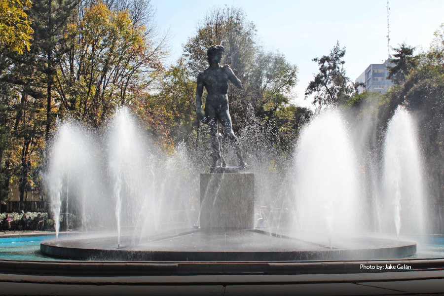 Fuente del parque Río de Janeiro en la colonia Roma