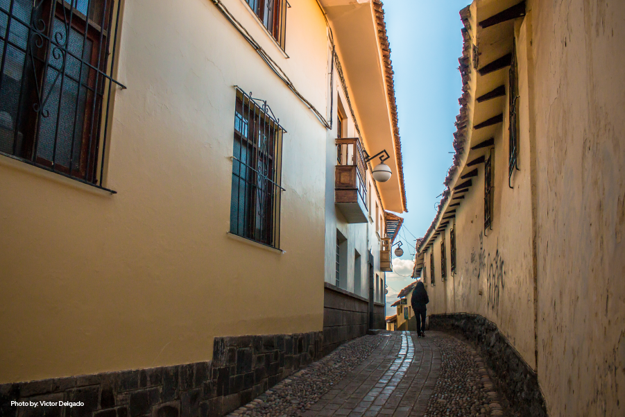 Calle de barrio San Blas en Cusco