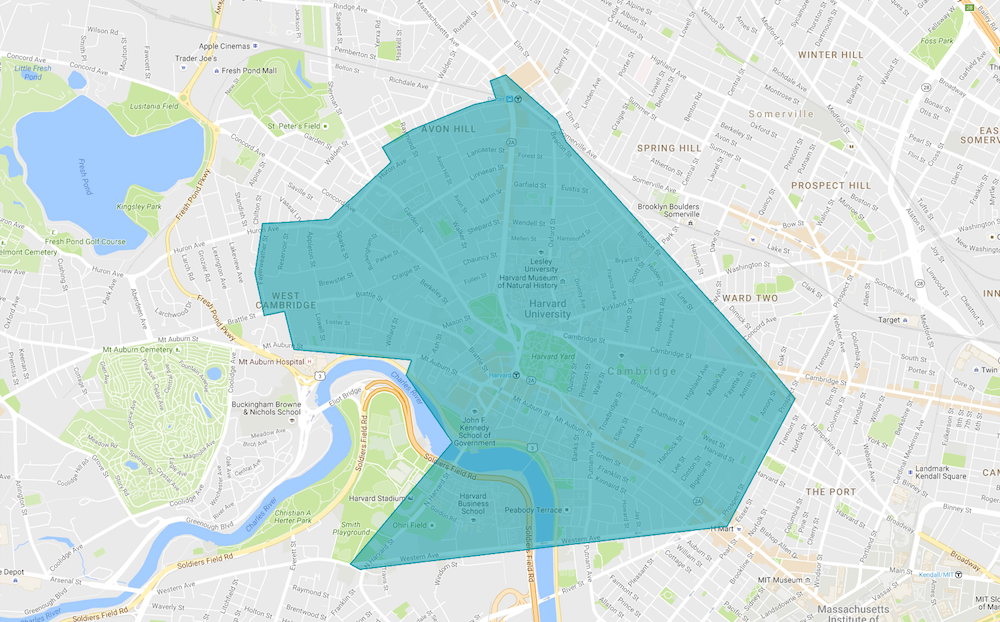 Harvard Square Coverage Area