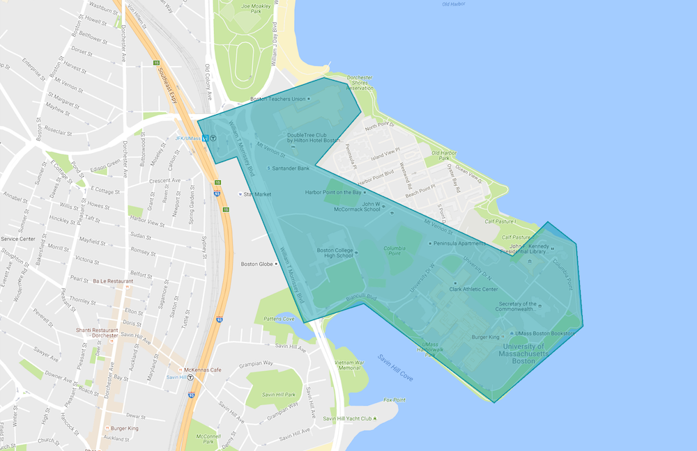JFK Library Coverage Area