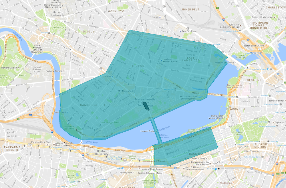 Kendall Square Coverage Area