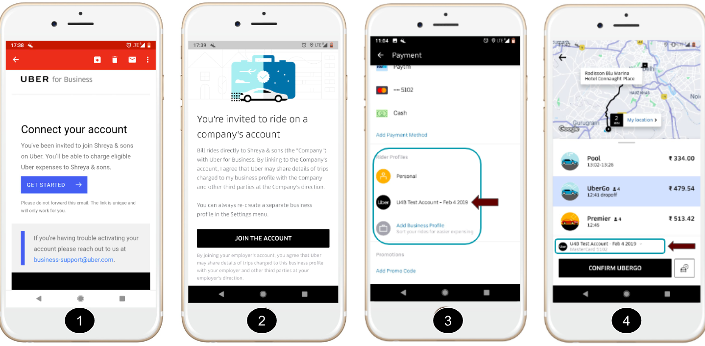 Activating your Uber for Business profile