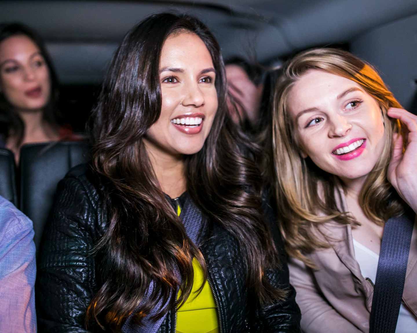 Uber friends in car