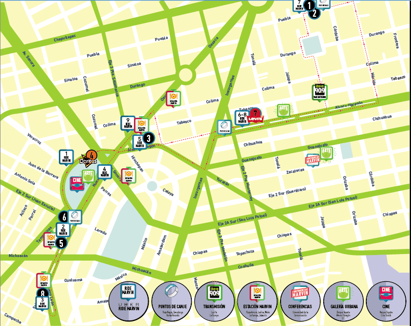Mapa ruta Festival Marvin