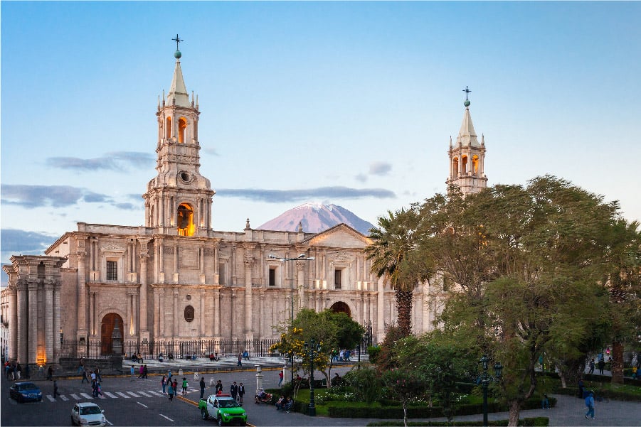 Plaza de armas en Arequipa