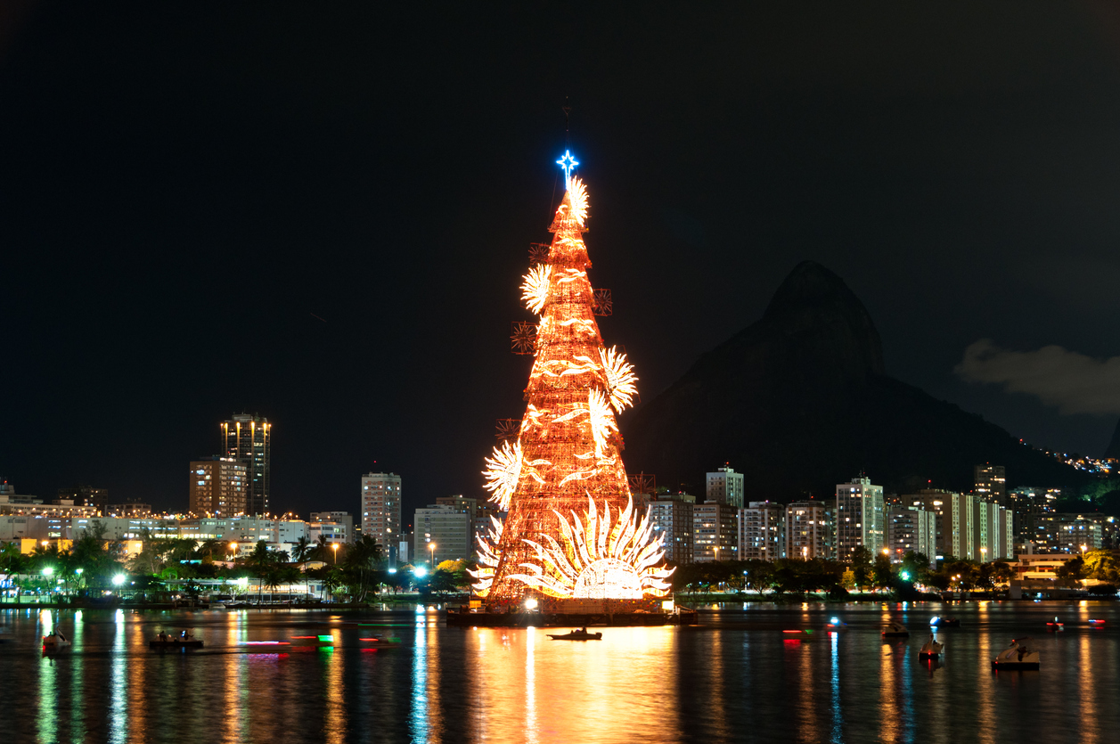 Árvore de Natal no Rio de Janeiro em Dezembro